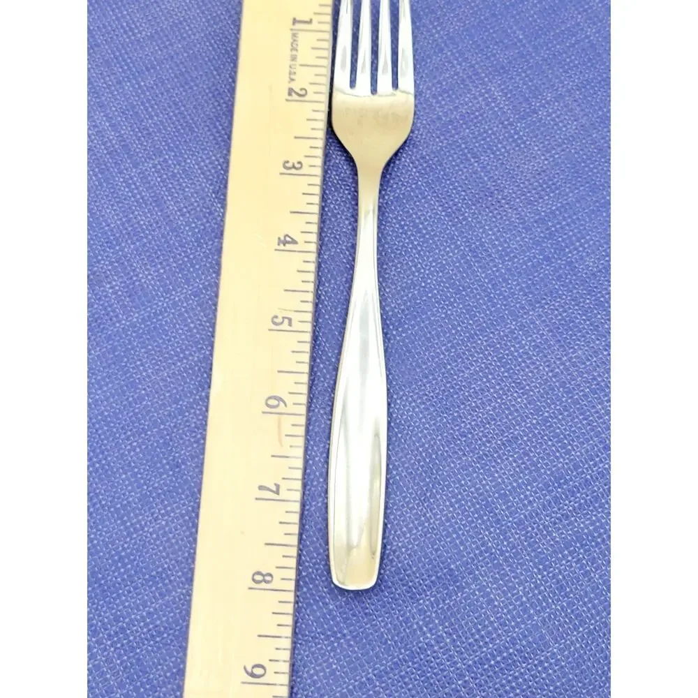 GS Gourmet Settings Set Of 4 Dinner Fork Concave GLOSSY Stainless
